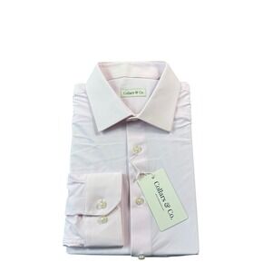 Collars & Co. Light Pink Performance Men's L/S Button Front Size Large NWT